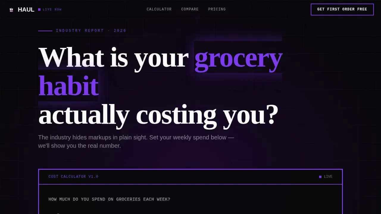 Cart — Bold Grocery Delivery Landing Page Template