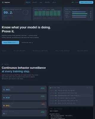 Monitor — AI Safety Oversight Landing Page Template