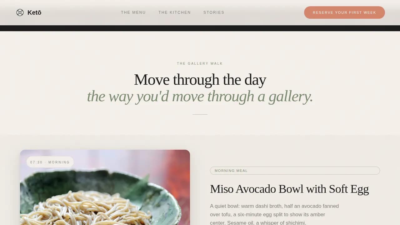 Keto — Pro Nutrition Meal Plan Landing Page Template