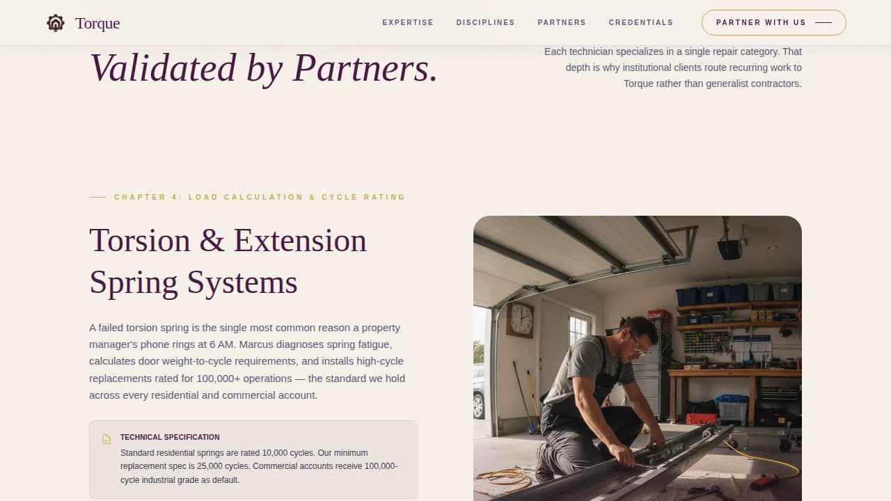 Secure — Certified Garage Door Specialist Landing Page Template