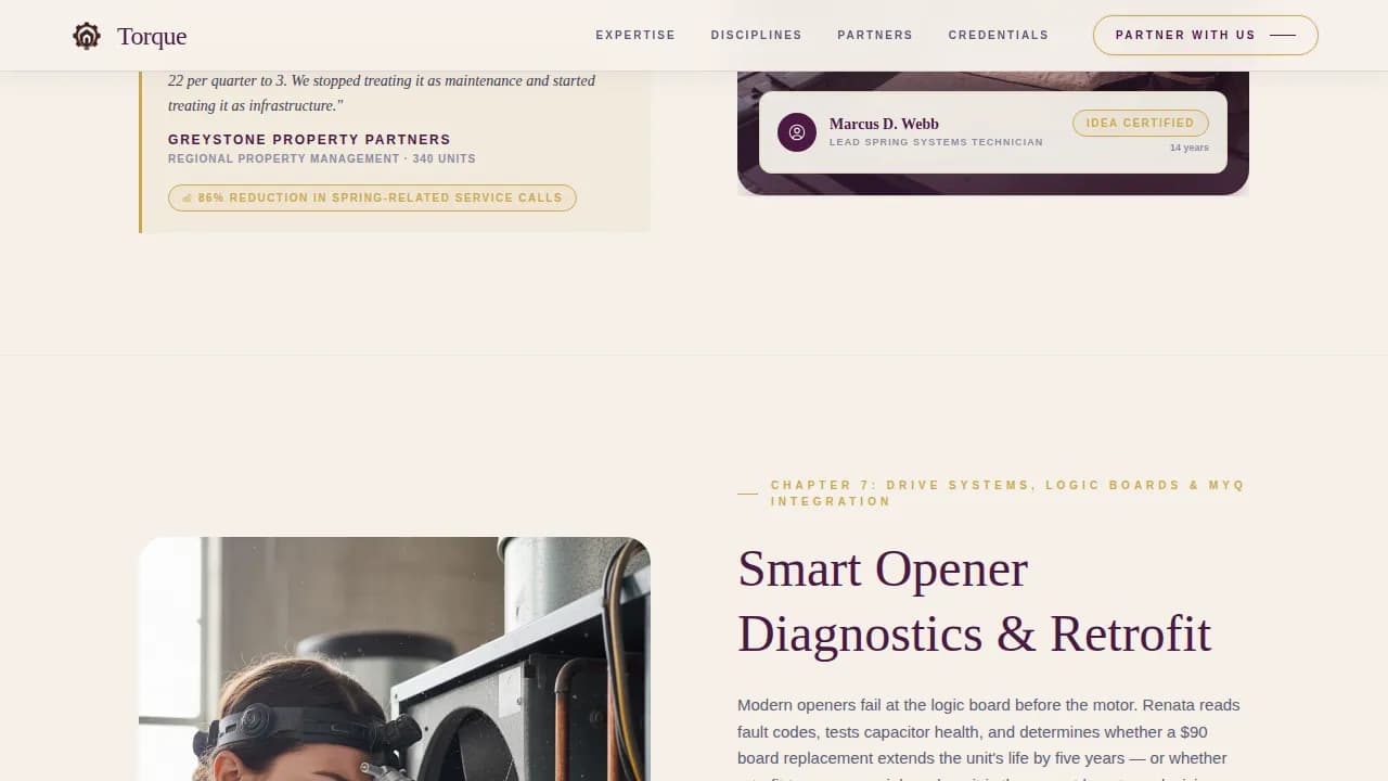 Secure — Certified Garage Door Specialist Landing Page Template