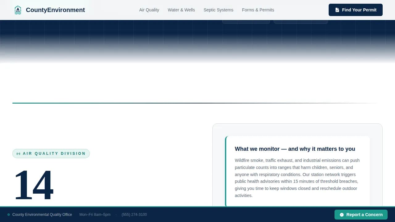 Permit — Trusted Environmental Licensing Landing Page Template