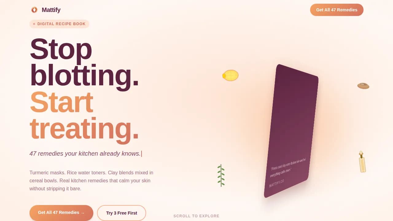 Balance — Seasonal Skin Wellness Landing Page Template