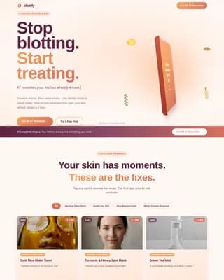 Balance — Seasonal Skin Wellness Landing Page Template