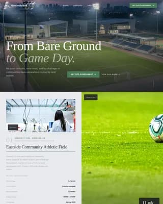 Build — Game Day Stadium Construction Landing Page Template