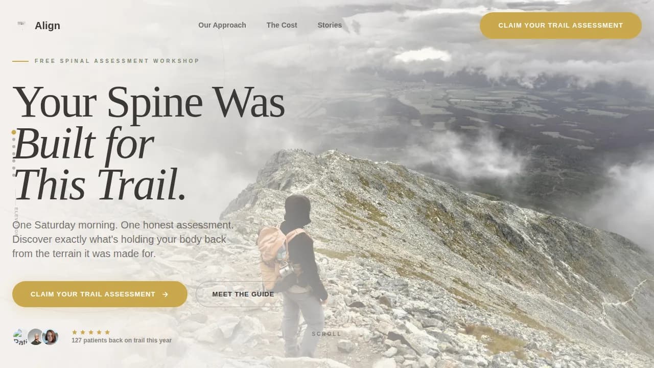 Restore — Wellness Chiropractic Practice Landing Page Template