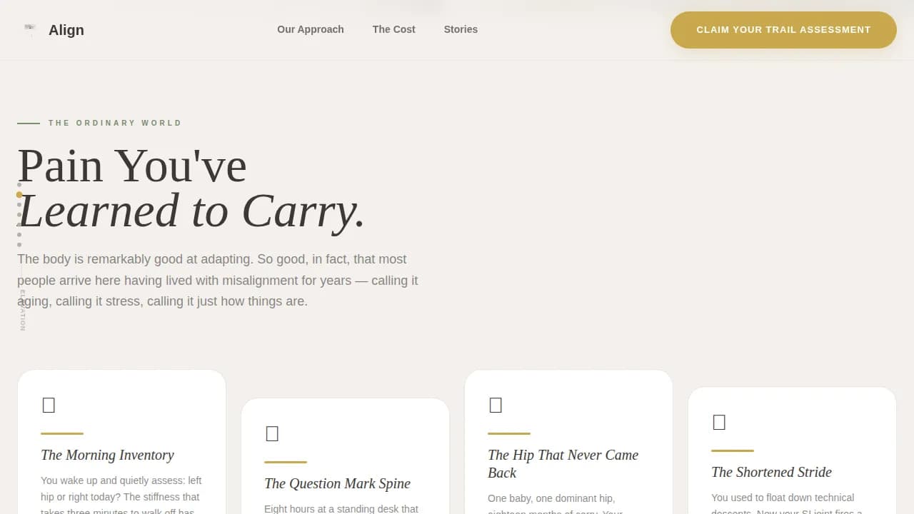 Restore — Wellness Chiropractic Practice Landing Page Template