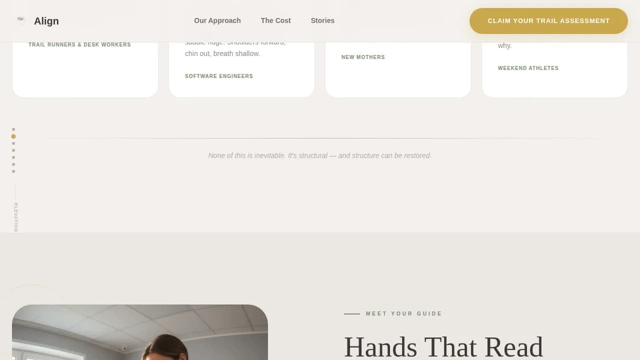 Restore — Wellness Chiropractic Practice Landing Page Template