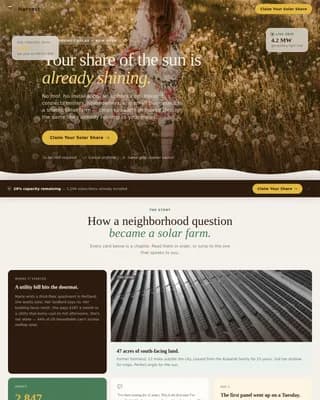 Solar & Wind Energy Cost Calculator Website Template