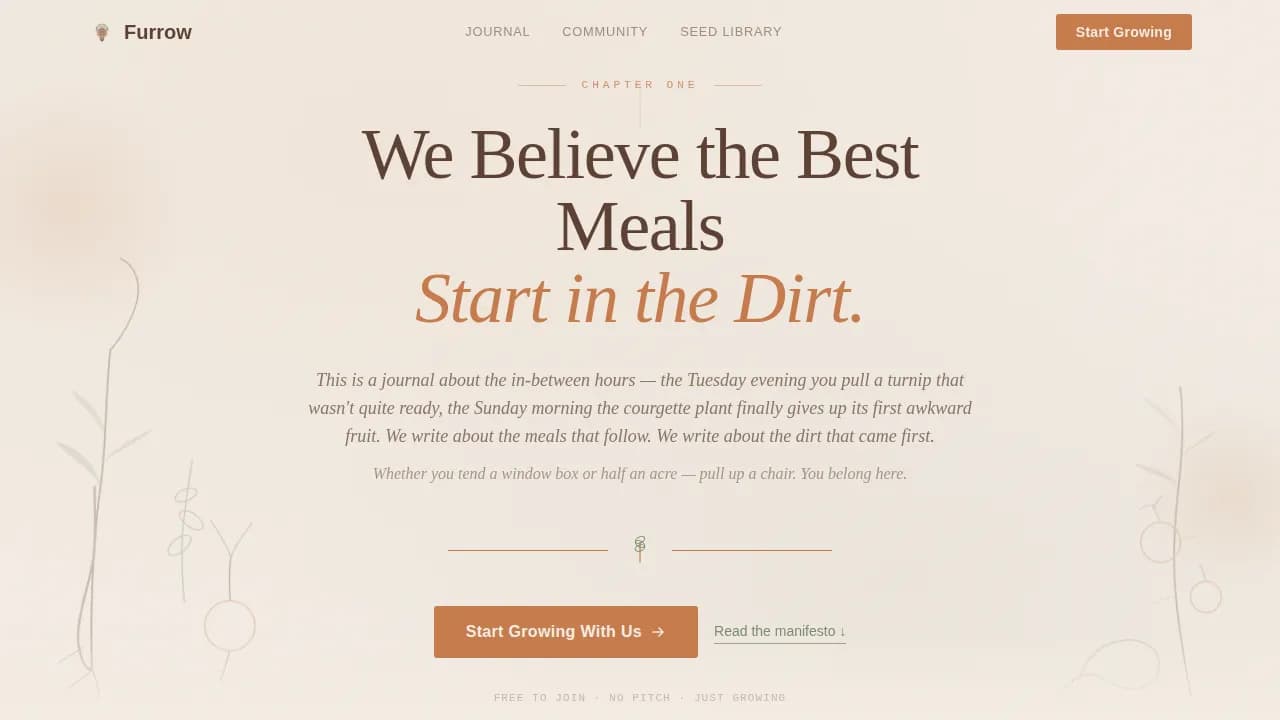Harvest — Heritage Vegetable Gardening Landing Page Template