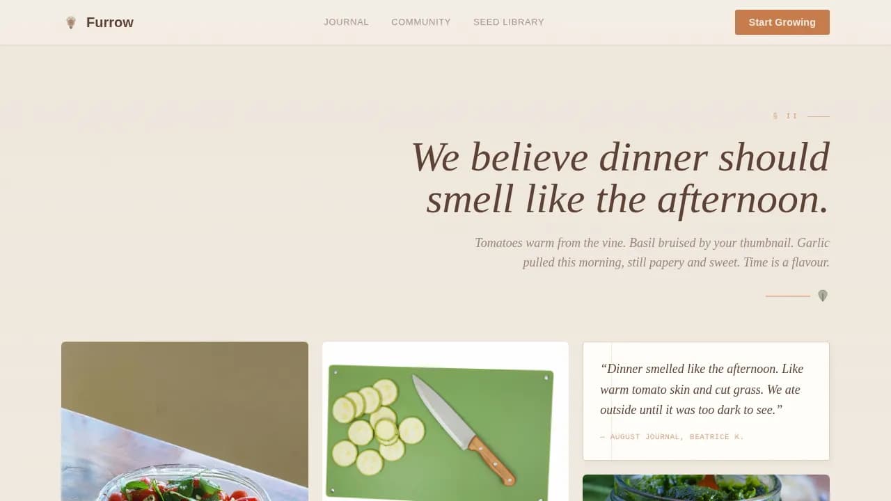 Harvest — Heritage Vegetable Gardening Landing Page Template