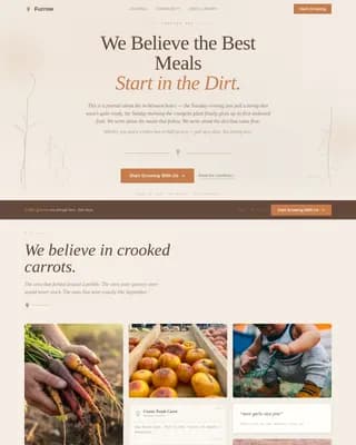 Harvest — Heritage Vegetable Gardening Landing Page Template