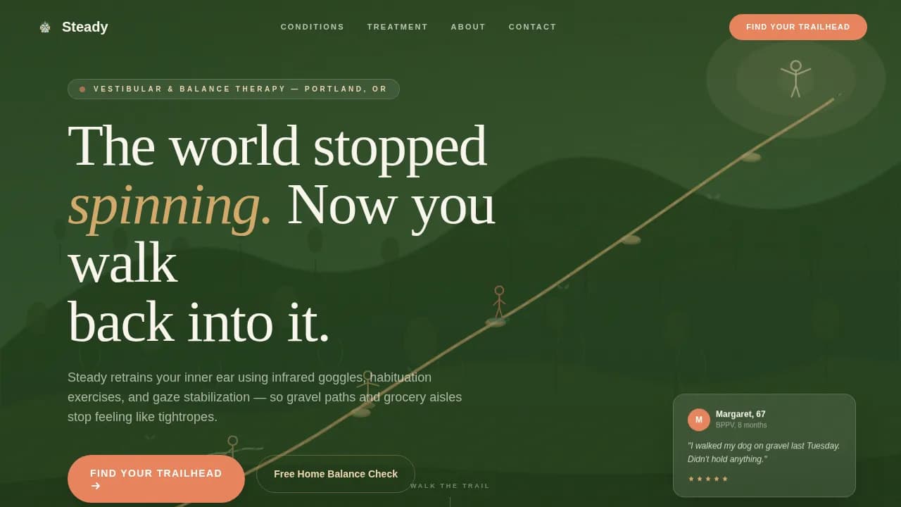 Balance — Therapeutic Vestibular Rehabilitation Landing Page Template