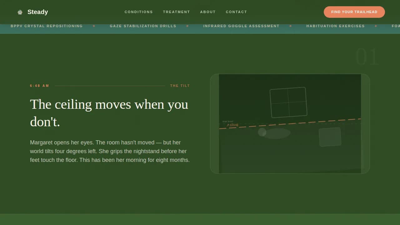 Balance — Therapeutic Vestibular Rehabilitation Landing Page Template