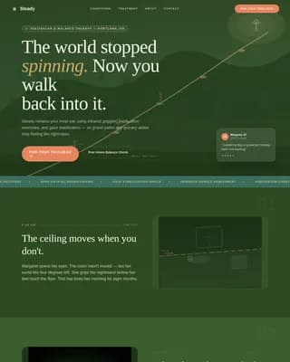 Balance — Therapeutic Vestibular Rehabilitation Landing Page Template