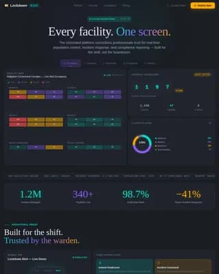 Lockdown — Strategic Prison Operations Landing Page Template