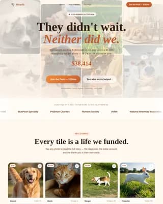 Pawcare — Community Pet Assistance Landing Page Template