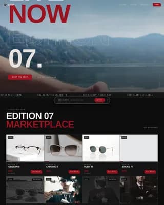 Finesse — Exclusive Designer Eyewear Landing Page Template