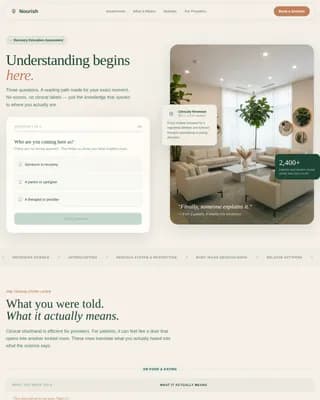 Eating Disorder Care Booking Website Template