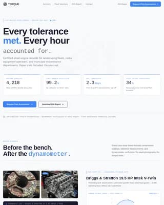 Revamp — Precision Engine Service Landing Page Template