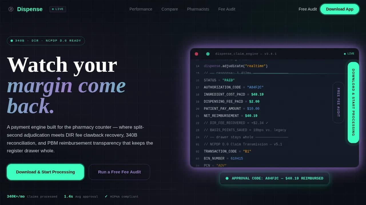 Pharmaflow — Real-Time Pharmacy Solutions Landing Page Template