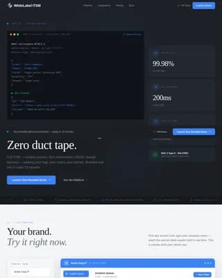 Brandforge - White-Label ITSM Service Management Landing Page Template