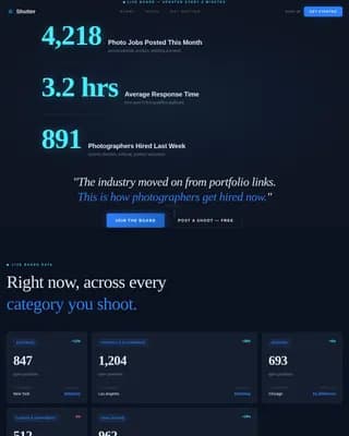 Photography Digital Presence Careers Website Template