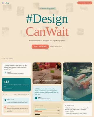 Belong - Family First UI Designers Mastermind Landing Page Template