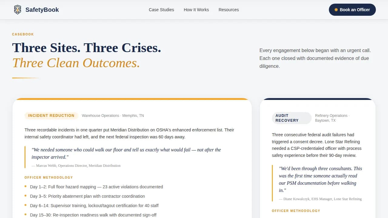 Guardian — Certified Safety Training Landing Page Template