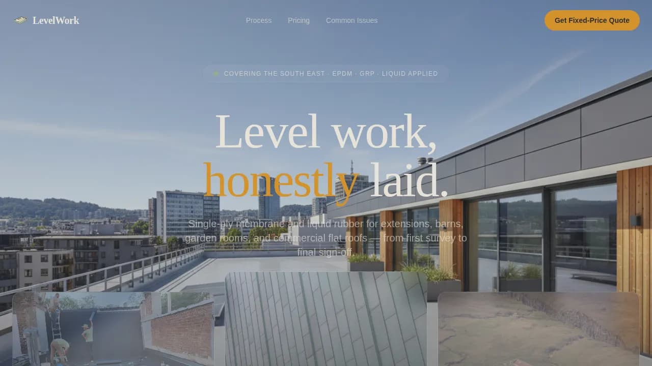 Flat Roof & Membrane Installation Website Template