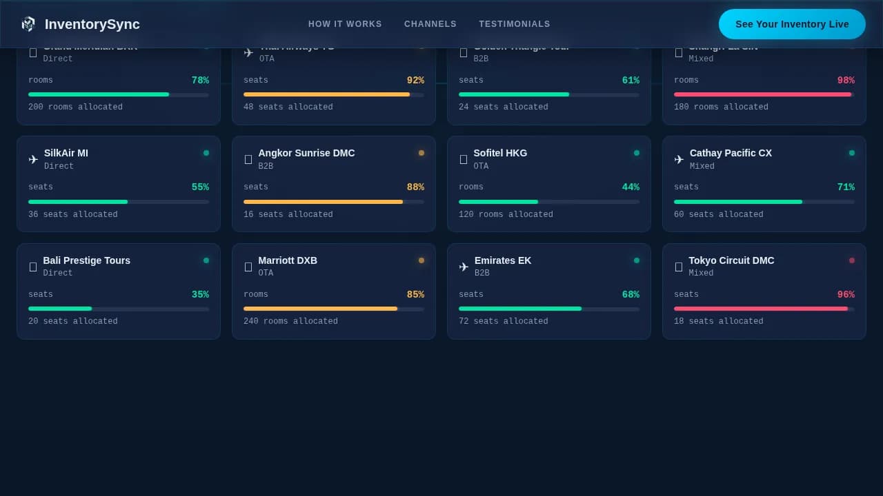 VoyageStock — Live Accommodation Management Landing Page Template