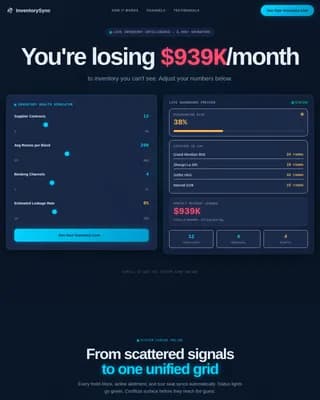 VoyageStock — Live Accommodation Management Landing Page Template