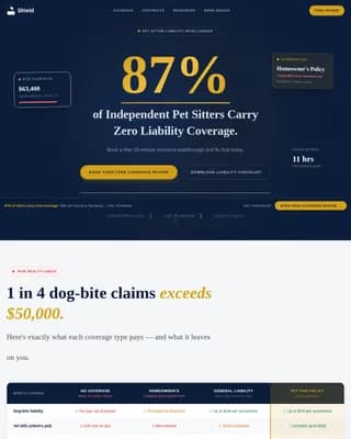 Sentinel — Legal Pet Sitter Protection Landing Page Template