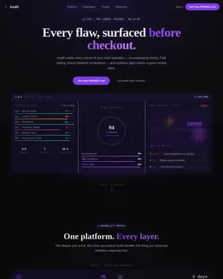 AuditPulse — Live Hospitality Oversight Landing Page Template