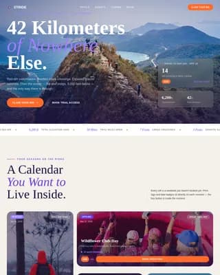 Stride — Premium Marathon Training Landing Page Template