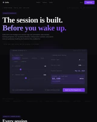 Drills — Dynamic Youth Sports Landing Page Template
