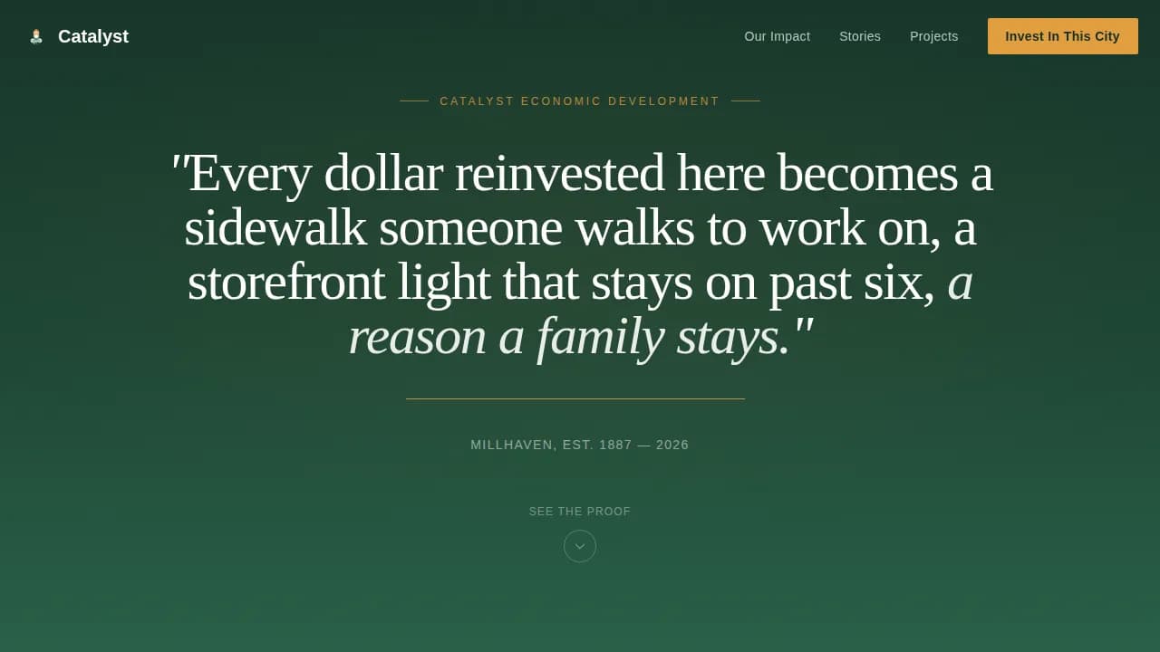 Spark — Economic Development Initiative Landing Page Template