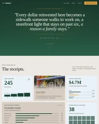 Spark — Economic Development Initiative Landing Page Template
