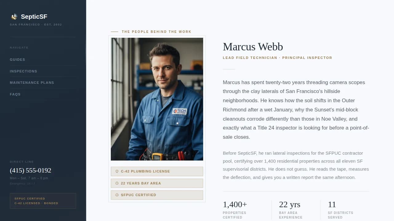 Septic - Executive Authority Resource Landing Page Template