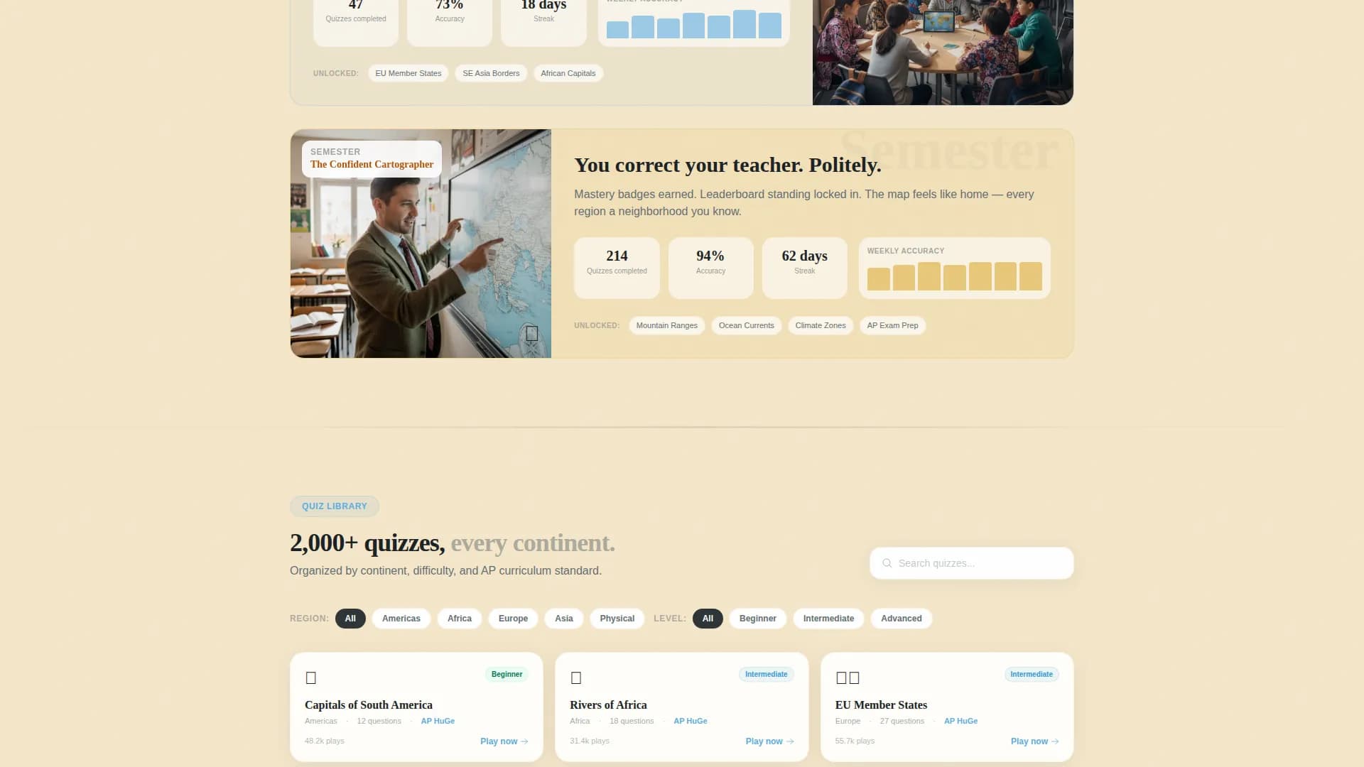 Geography Education Professional Website Template