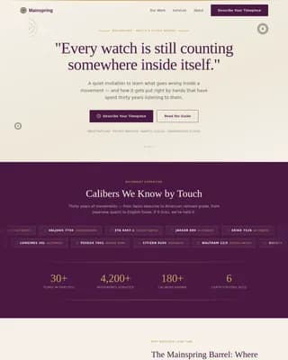 Timepiece — Professional Horological Repair Landing Page Template