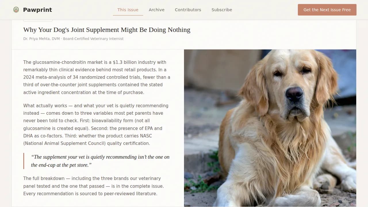 Pawprint — Trusted Pet Wellness Landing Page Template