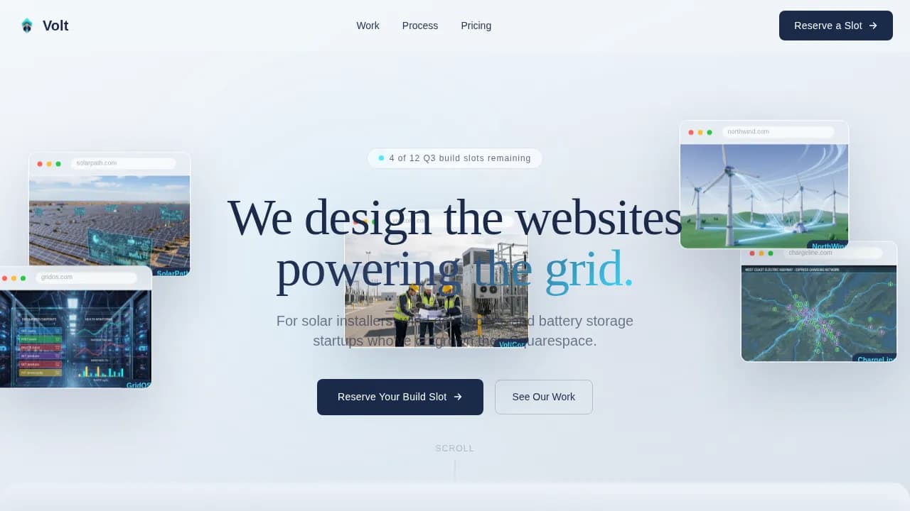 Volt — Energized Web Design Studio Landing Page Template