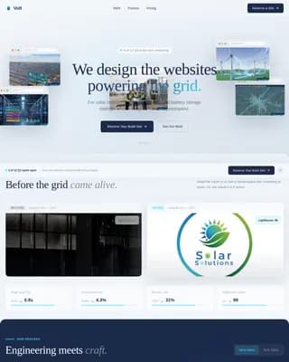 Volt — Energized Web Design Studio Landing Page Template
