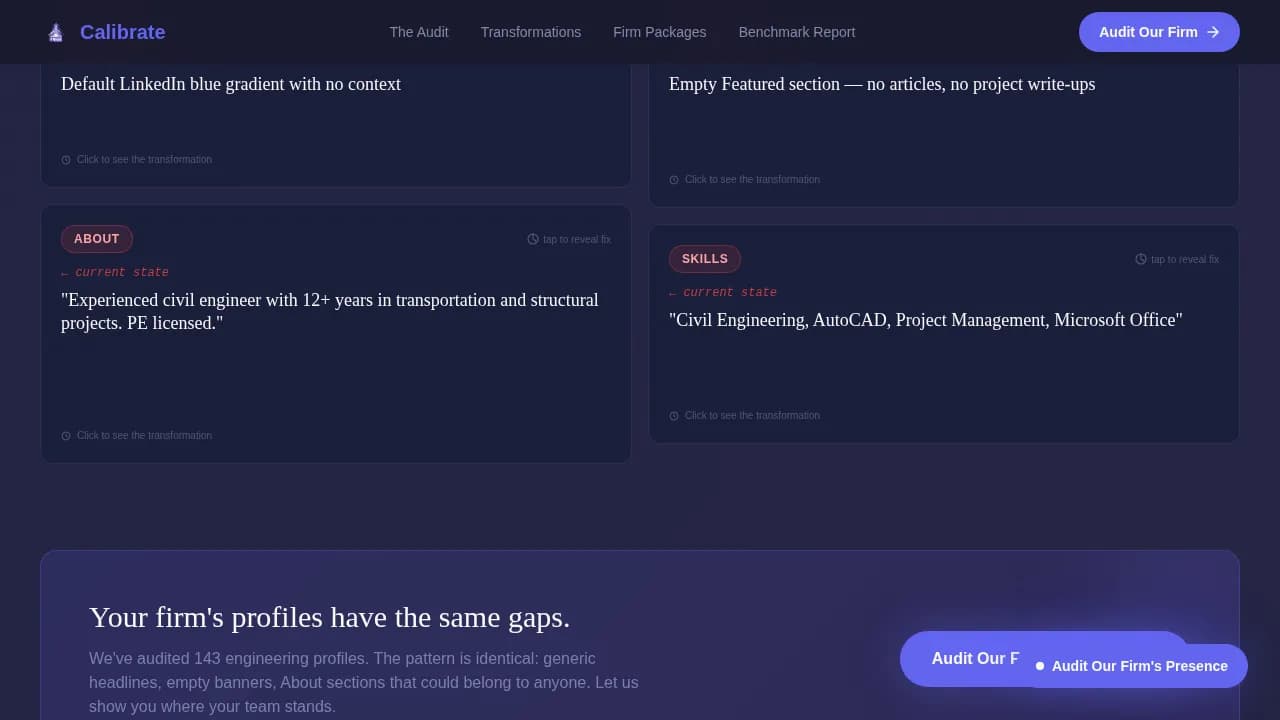 Civil Engineer Profile Pricing Website Template