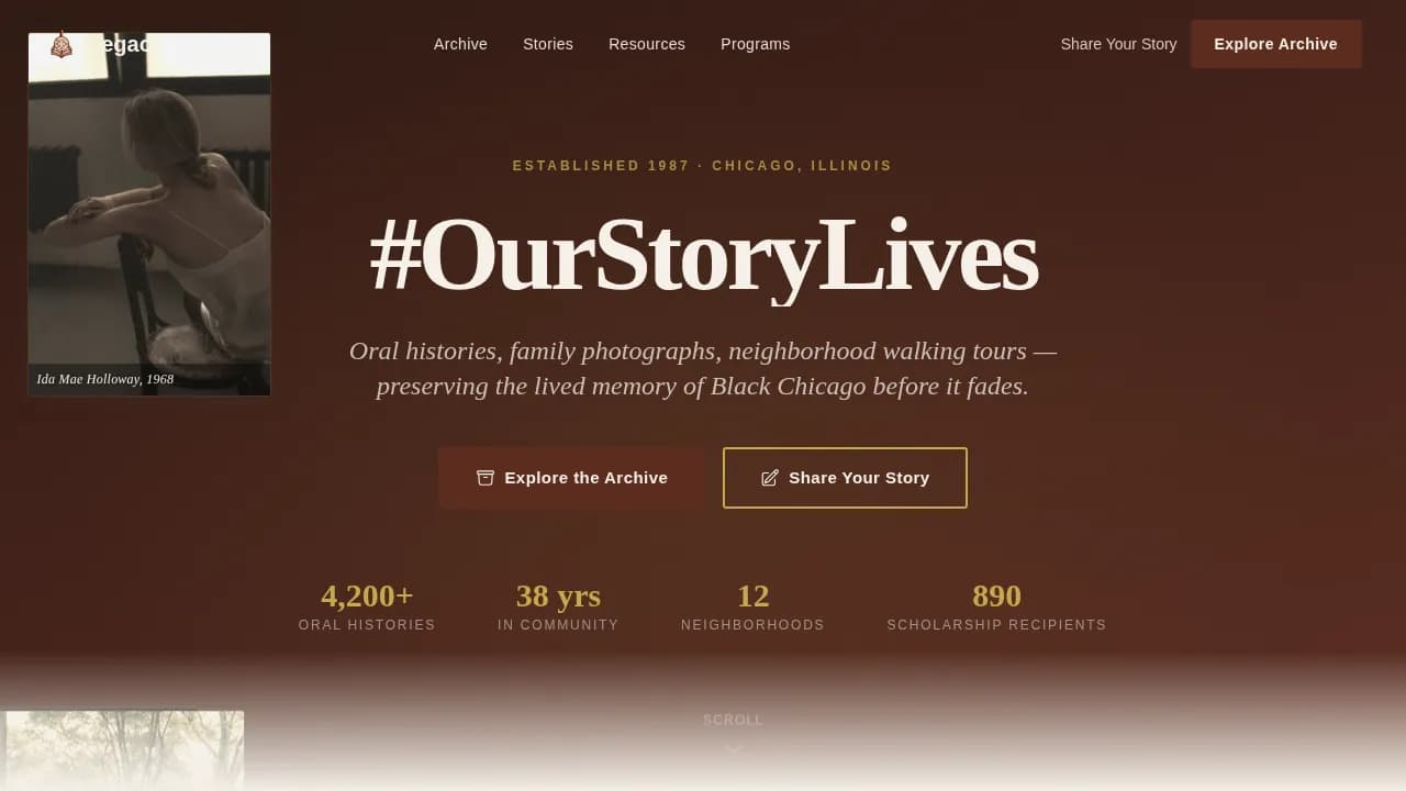 Legacy — Vibrant Cultural Heritage Landing Page Template