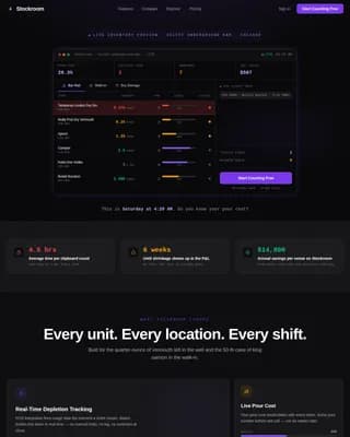 Stockroom — Seamless Supply Chain Landing Page Template