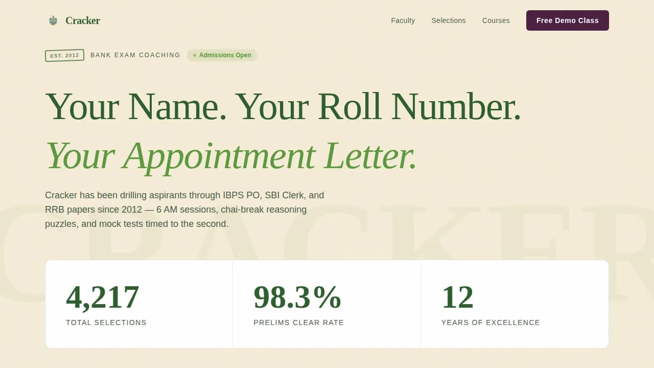 Achieve — Tested Banking Exam Preparation Landing Page Template