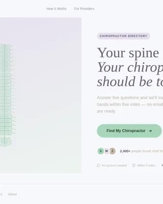 Chiropractor Directory & Provider Finder Website Template