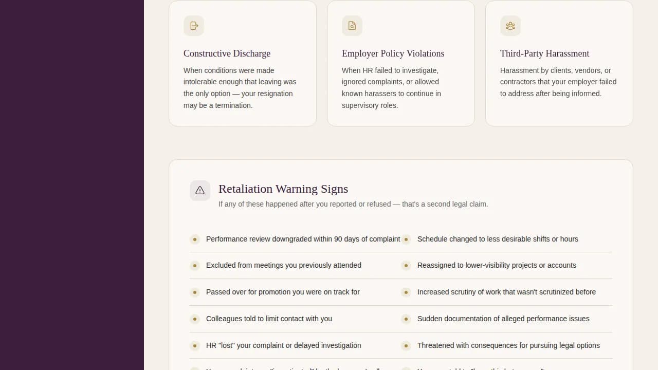 Advocate — Premier Workplace Harassment Landing Page Template